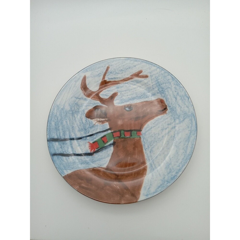 Christmas Village Kid’s Collection Reindeer Plate 7.5 in